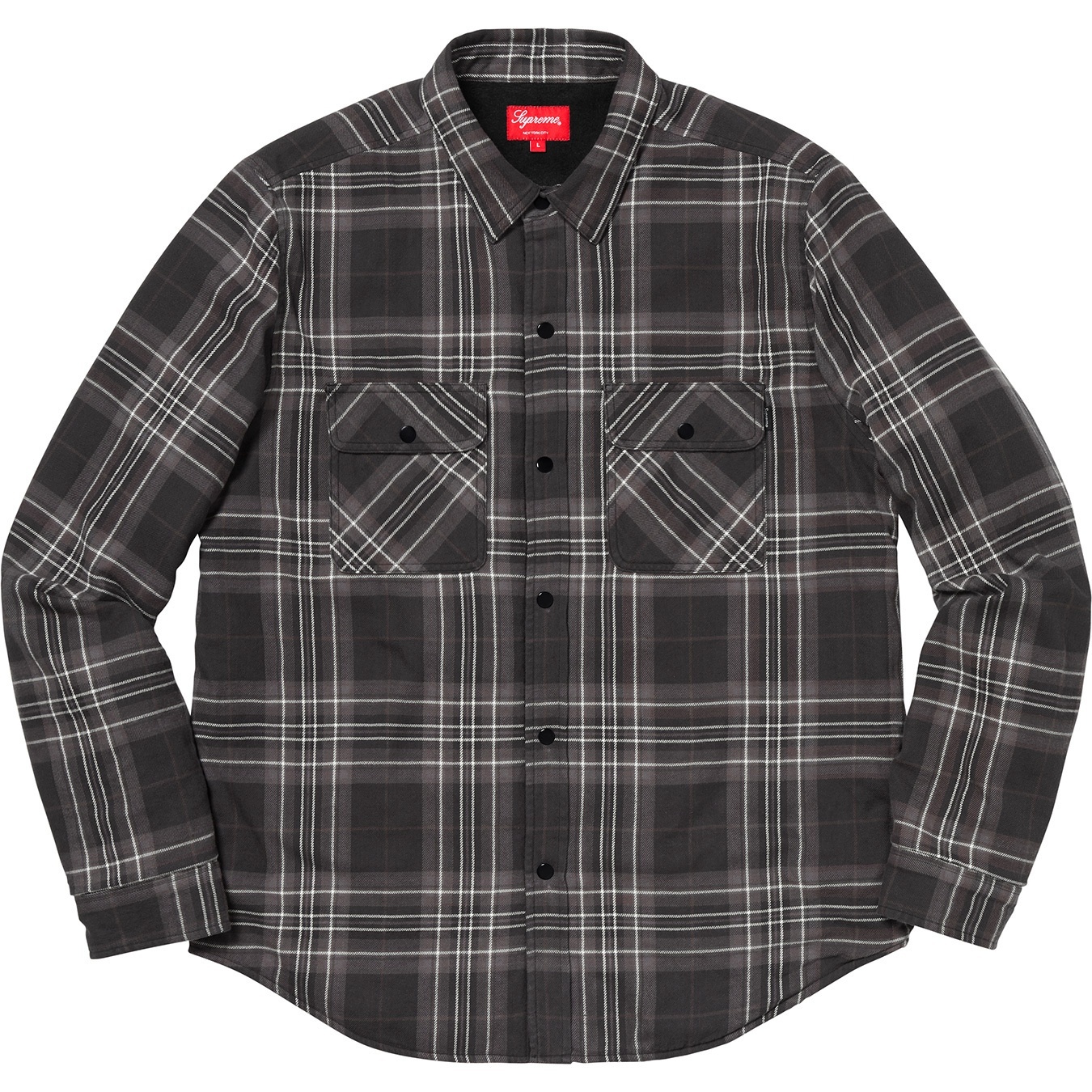 Pile Lined Plaid Flannel Shirt view 8